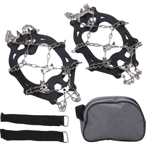 Crampons 19 Dents Antidérapants pour Chaussures Randonnée Montagne Neige Glace (1/5)
