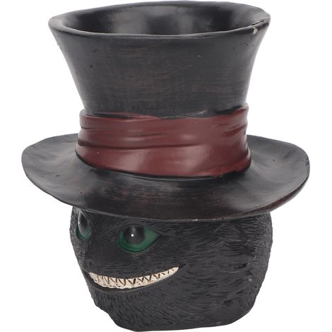 Pot Décoratif Chat Cactus en Résine avec Trou de Drainage - 9x9.5x10.5cm pour Bureau ou Décoration d'Intérieur (1/5)