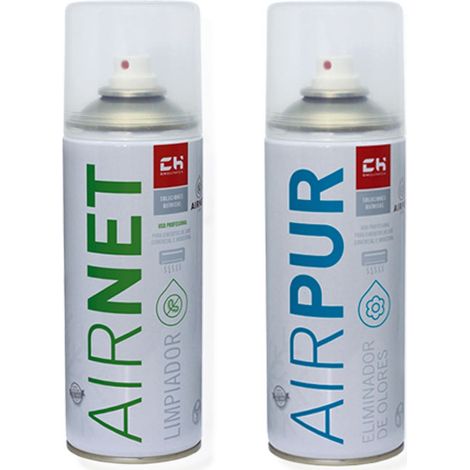 Pack AIRNET + AIRPUR spray limpia y elimina olores aire acondicionado 400 ml (1/2)