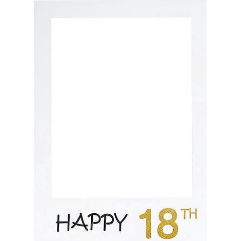 Décorations pour photomaton : cadres en papier à découper à faire soi-même pour une fête d'anniversaire (18 ans)-3
