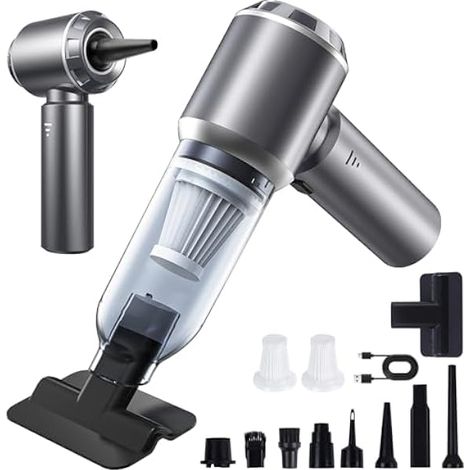 Aspirateur Voiture sans Fil,18000Pa Aspirateur à Main, Mini Aspirateur Portable et Léger, Aspirateur de Voiture Puissant Multifonctionnel pour la Voiture, Le Bureau, Les Poils d'animaux