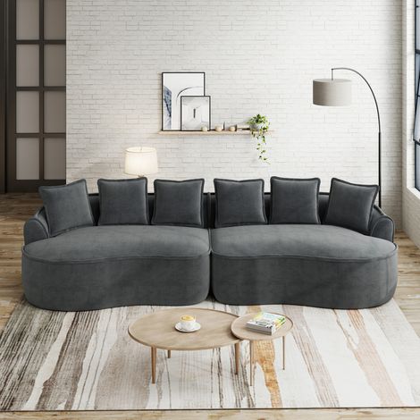 Sofá 4 plazas modular chenilla sin montaje OKMYHOME (1/5)