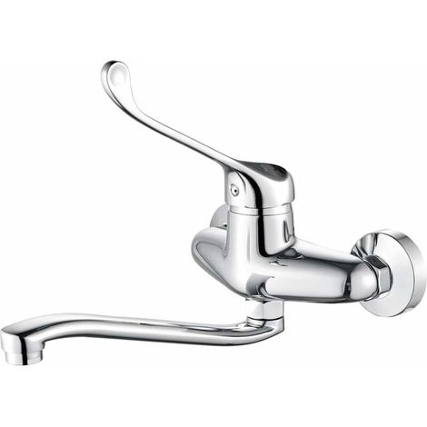 Sollbry Bari – Waschtischmischer mit medizinischem Griff, PMR-Badezimmerarmatur, Chrom, Silber (1/5)