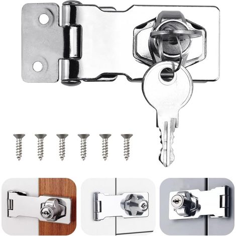 Chiusura di sicurezza bloccabile, serratura da 10,16 cm - Serratura di sicurezza con viti - Dispositivo di bloccaggio (1/5)