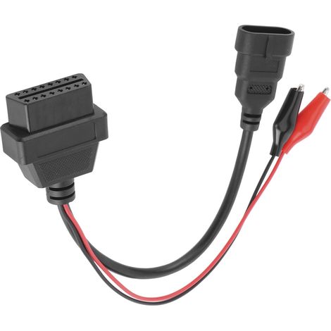 Cavo da OBD2 a 16 pin a 3 pin per veicoli Fiat, adattatore diagnostico automobilistico resistente.