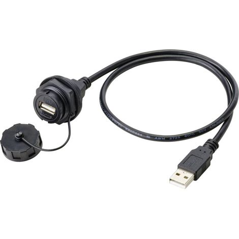 Embase USB 2.0 type A embase femelle 50 cm IP67 Contenu: 1 pc(s) Y668822 (1/5)