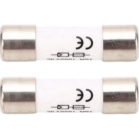 Lot de 2 fusibles photovoltaïques 20 kA, protection contre les courts-circuits, 1000 V CC, 15 A (1/5)