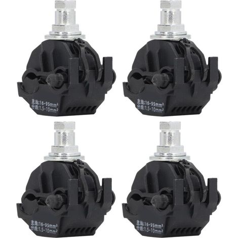 Connecteur de Perçage D'isolation, 4 Pièces, Pince de Perçage sans Pelage, Séparateur de Câble Haute Basse Tension sans Rupture D'isolation, Pince de Perçage 1KV (JJC-2)