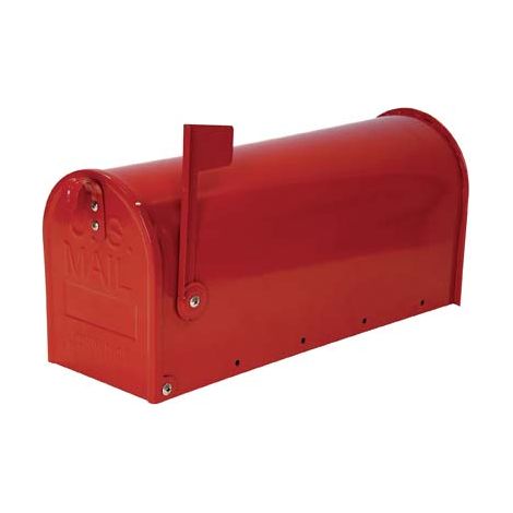CASSETTA POSTA TOPOLINO ALUBOX  ACCIAIO VERN ROSSO MM 170X480 H.MM 220