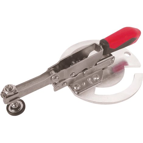 schweisskraft Senkrechtspanner mit runder Adapterplatte Länge 244mm Spannbereich 0-40mm (1/2)