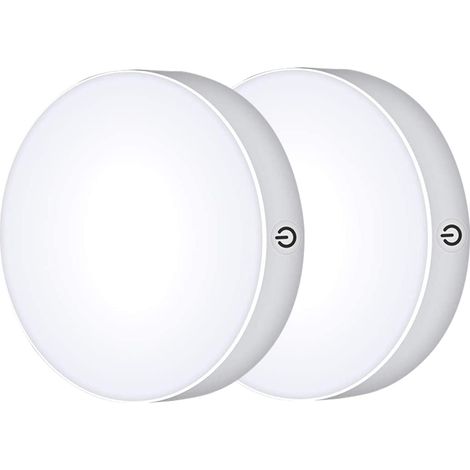 Luces Nocturnas Táctiles - 2 Unidades - LED Recargables por USB - para Armarios, Armarios de Baño y Dormitorios - 86 x 18 mm (1/5)