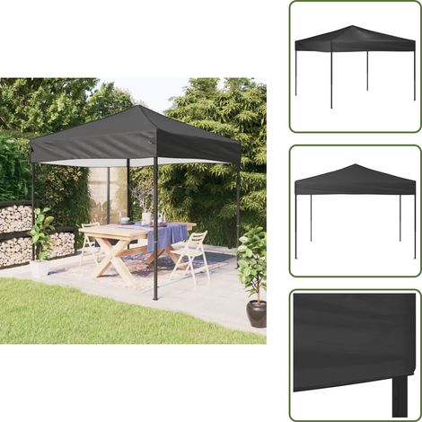 Tente de réception pliable Anthracite 3x3 m - Tente Pliante - Gazebo - Parasol - Abri Extérieur - Tonnelle (1/5)