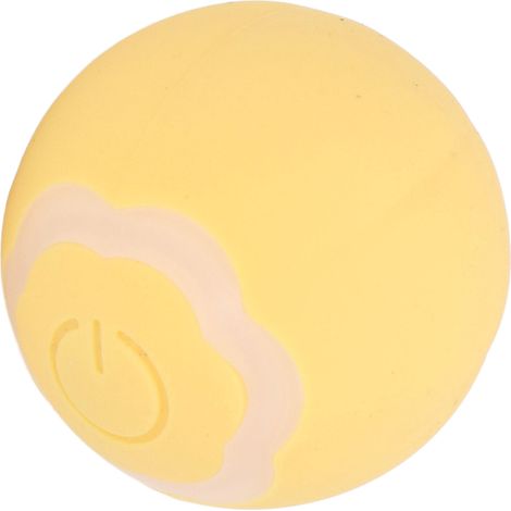 Balle interactive intelligente pour chat, roule automatiquement, rotation à 360°, rechargeable par USB et dotée de lumières LED jaunes. (1/5)