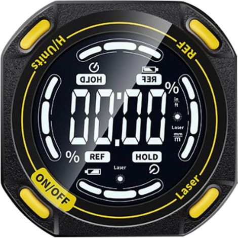 Inclinomètre Numérique avec Rapporteur D'Angle Protractor, Niveau à Bulle USB Rechargeable avec Base Magnétique, Goniomètre D'Inclinaison Outil B (1/5)
