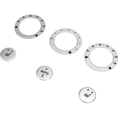 Manette de réglage climatisation argent, autocollant de remplacement pour Land Rover Freelander 2 L359 2007-2015, garniture décorative en chrome (1/5)
