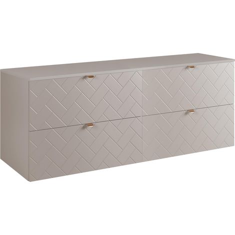Mobile da bagno, Cashmere, 160 x 57 x 46 cm, Maniglie Dorate (1/4)