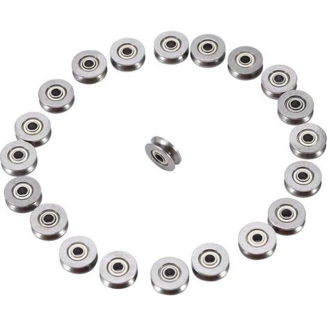 Sjlerst – Roulement à billes V623ZZ 20pcs – Acier au carbone – Diamètre intérieur 3mm, extérieur 12mm, hauteur 4mm – Pour systèmes de mouvement linéaire (1/5)