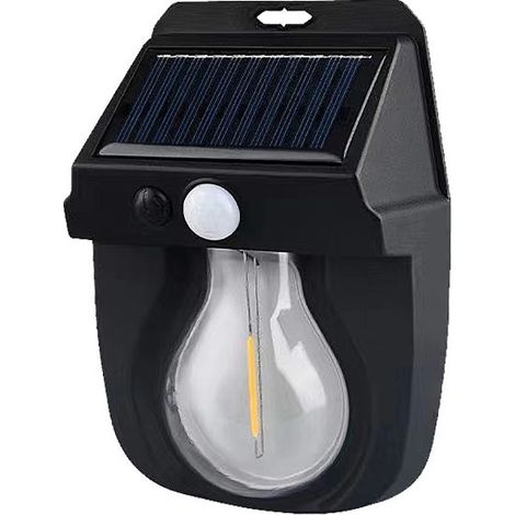 Lampe solaire d'extérieur pour jardin, applique murale avec détecteur de mouvement, étanche, économie d'énergie, éclairage public.-AquaForge