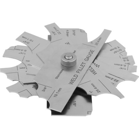 Calibre de soudage, jauge d'inspection pour soudeur Ulnar, en pouces et en millimètres (1/5)