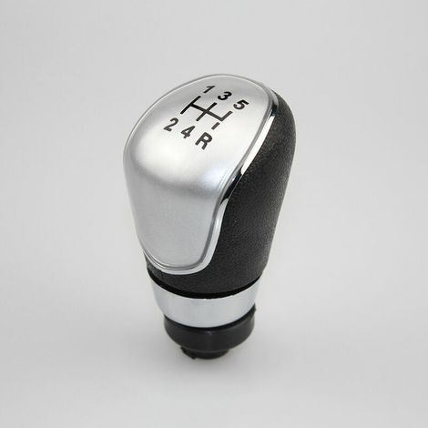 Pomello del cambio a 5 marce per Ford Focus 2 MK2 FL MK3 MK4 MK7 Mondeo Kuga Galaxy Fiesta - Argento (1/4)