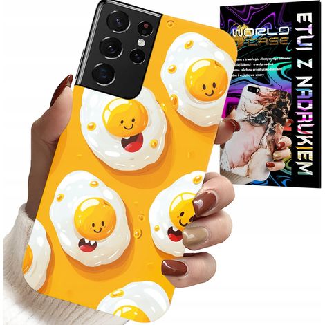 Coque pour Samsung Galaxy S21 Ultra - Coque œufs souriants mignons + film protecteur (1/5)