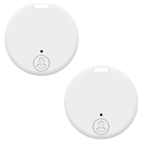 Pair Traceur GPS pour chat (2 pièces) - Traceur intelligent anti-perte pour chien, localisation des chats et animaux de compagnie, blanc