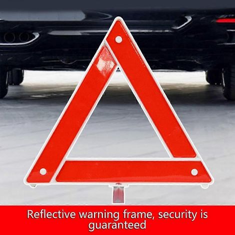 Triangle de signalisation, kit de triangles de signalisation réfléchissants pour la sécurité routière, lot de 3 (1/4)