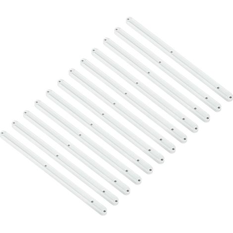 Glissières de Tiroir, 12 Pièces 300mm - Glissières de Tiroir en Plastique, Rails de Guidage Rainurés Montés sur le Côté pour Tiroirs de Meubles de Chevet Armoires Commodes (Blanc) (1/5)