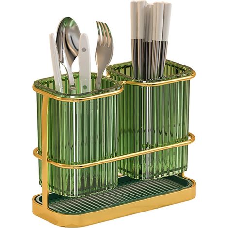 Égouttoir à couverts mural pour évier, porte-cuillères et fourchettes en cuisine, rangement pratique (1/5)