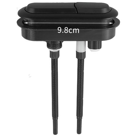 This toilet features a dual-button flush button made of plastic and stainless steel, is water-saving, and boasts a modern, minimalist style it can also be used for decoration. (1/5)