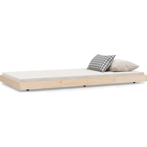 Maison Exclusive - Massivholzbett ohne Matratze 75x190 cm Kiefern (1/5)