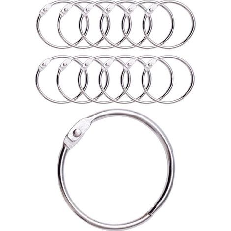 12 anneaux de rideau de douche avec crochets métalliques-anneaux d'ouverture de 50mm pour rideaux, salle de bain, maison, documents Contenu : 12 anneaux de rideau de douche en métal d'un diamèt