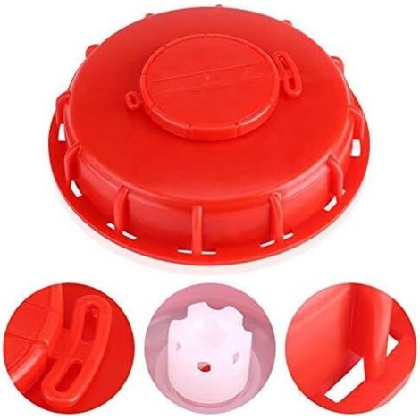 Couvercle de réservoir IBC, IBC fourre-Tout Couvercle Capuchon pour réservoir d'eau Liquide, Plastique Rouge 163mm