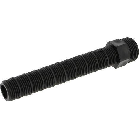 Allonge plastique ajustable mâle 15-21 mm – Raccord rapide 20 mm – Longueur 15 cm – Connexion flexible pour applications techniques – Brico Concept