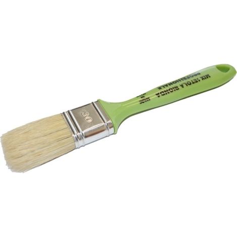 Pincel para pinturas al óleo Painto, 25 mm, para pinturas y barnices, cerdas naturales, forma plana, mango de plástico, ideal para acabados precisos y suaves