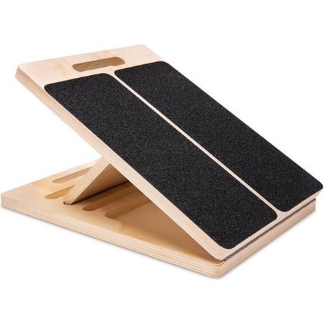 New foldable inclined wooden support board, wooden toe stool, calf support board, ankle elastic board, natural wood color - 4030cm (board thickness 1.8cm)