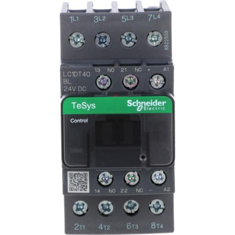 Contattore TeSys LC1D - 4 poli - AC1 440V 40 A - 24 V CC - LC1DT40BL