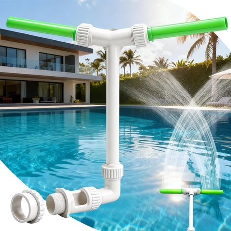 Fontaine cascade pour piscine, réglable à 360°, double pulvérisation, réglable, avec adaptateur, accessoires de piscine, pour spa, eau froide et chaude (1/5)