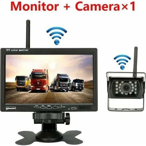 Caméra de recul sans fil 7 pouces – Écran LCD étanche IP67 – Vision nocturne 15m – Angle 120° – Compatible 12V-24V (1/5)