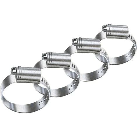 Set di fascette per tubi, 4 pezzi, zincato 10-16 mm