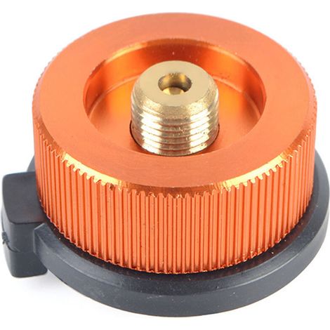 1 pièce Adaptateur de réchaud de camping Adaptateur de propane Vanne Lindal Adaptateur de réservoir de butane Cylindre Convertisseur de réservoir de gaz, Orange (1/4)