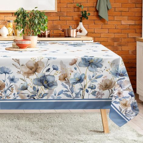 Tischdecke Aquarell Blumen 152 x 213 cm Rechteckig Polyester Waschbar