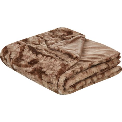 Kuscheldecke BAKIRA Webpelz 150 x 200 cm Braun (1/5)