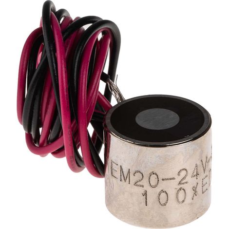 Aimant de porte pour contrôle d'accès RS PRO 24V c.c., 53N Diam 20mm ( Prix pour 1 ) (1/3)