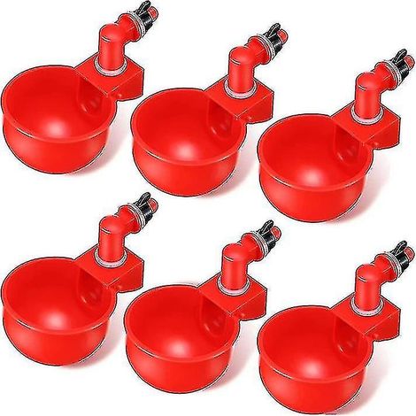 6/12 pièces Abreuvoirs automatiques pour poulets et canards, gobelets en plastique pour volailles (1/4)
