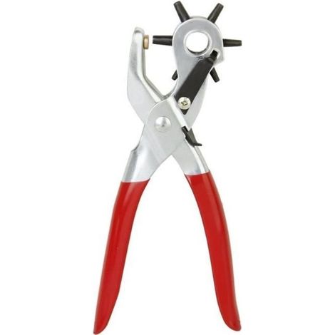 Lochzange für Ledergürtel und Uhrenarmbänder – Rot – 2–4,5 mm, Kohlenstoffstahl (1/4)
