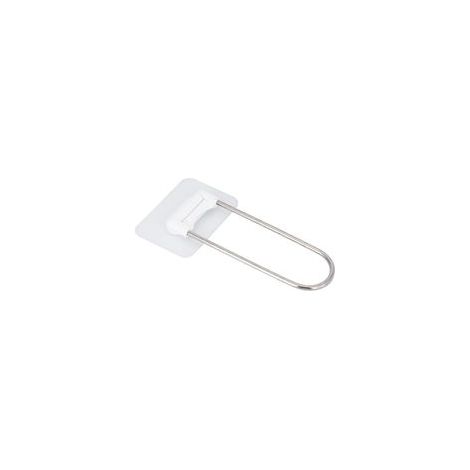 Toallero de pared en forma de U de acero inoxidable, blanco – 1 pieza, diseño compacto para baño y balcón.