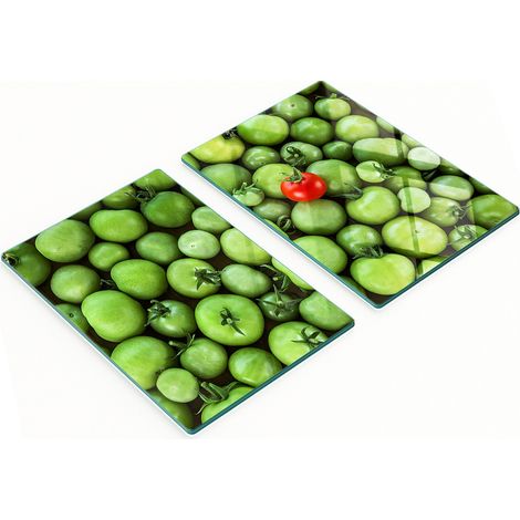 Eleganti e resistenti vassoi in vetro con stampa di pomodori maturi, 2x40x52 cm (1/5)