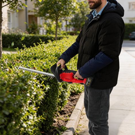 20” Cordless Hedge Trimmers, 3.0AH Chargeable Battery Hedge Trimmer, 21V Hedge Trimmer Cordless, 50cm Dual Action Blade, 1880W Hedge Cutter For Garden、Shrubs And Border Plants (1/5)