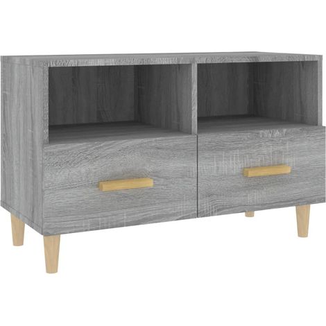 Meuble TV Sonoma gris 80x36x50 cm Bois d'ingénierie (1/5)